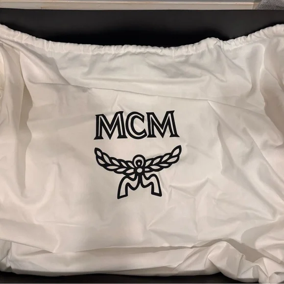 MCM Brown and Blue Tote with Pouch - Picture 6 of 7